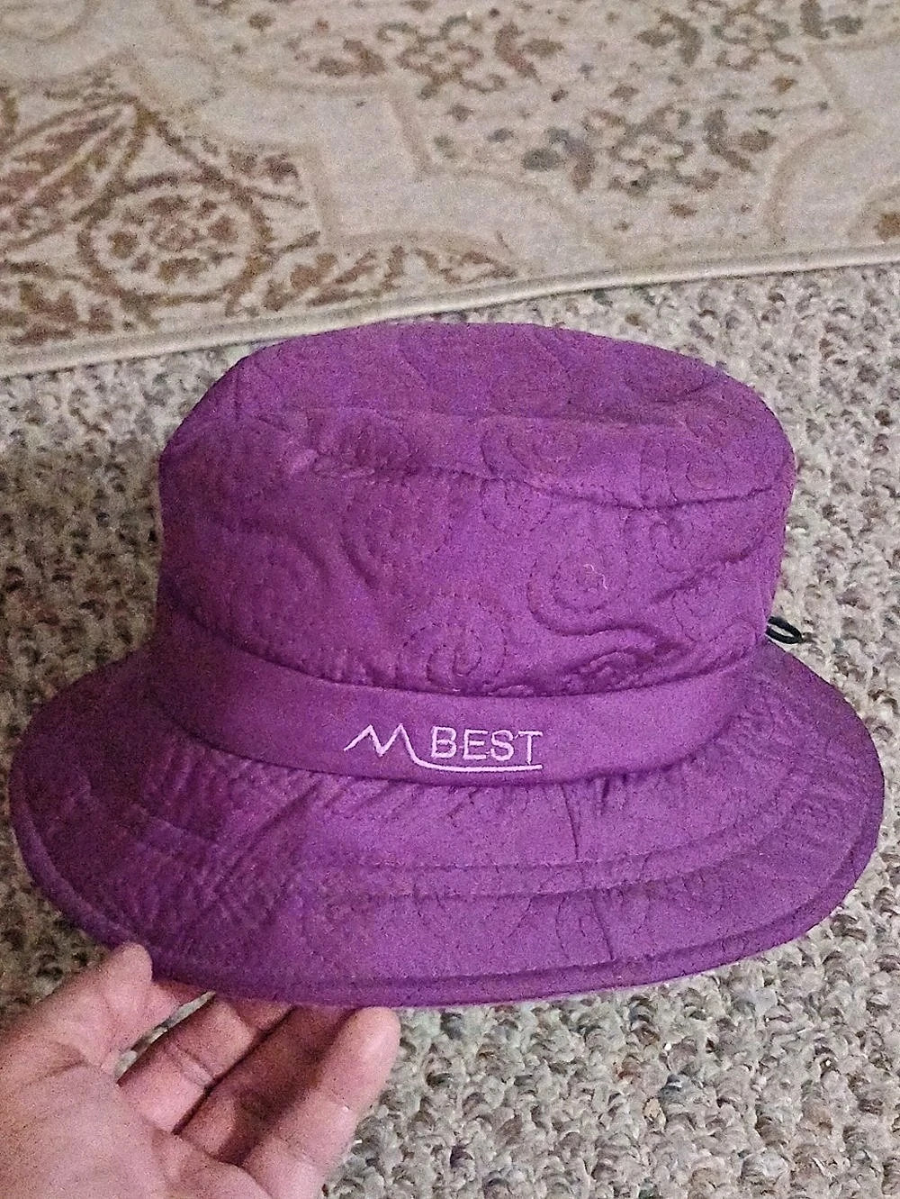 BEST Quilted Paisley Bucket Hat in Purple